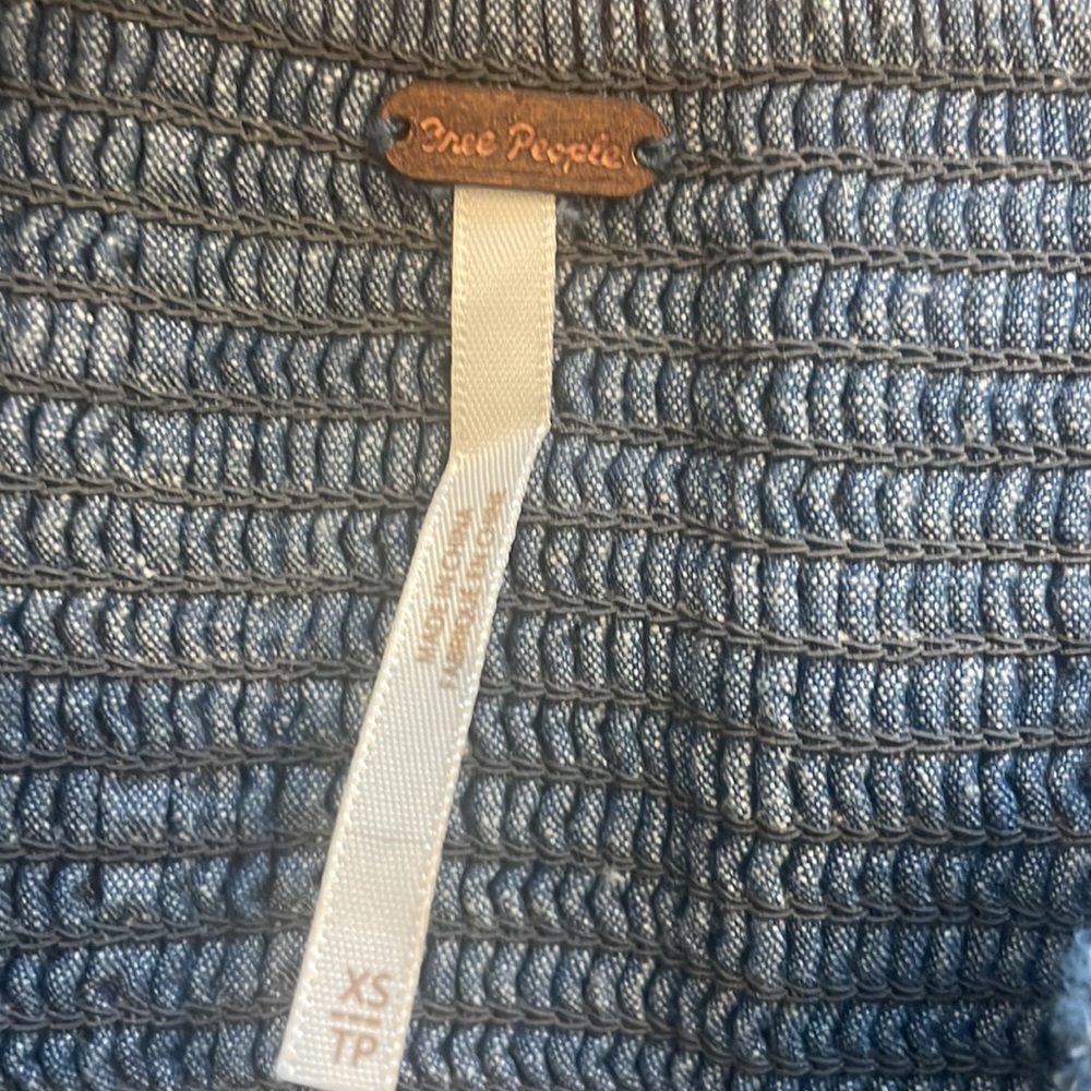Chambray Ruffle Top - Picture 2 of 2